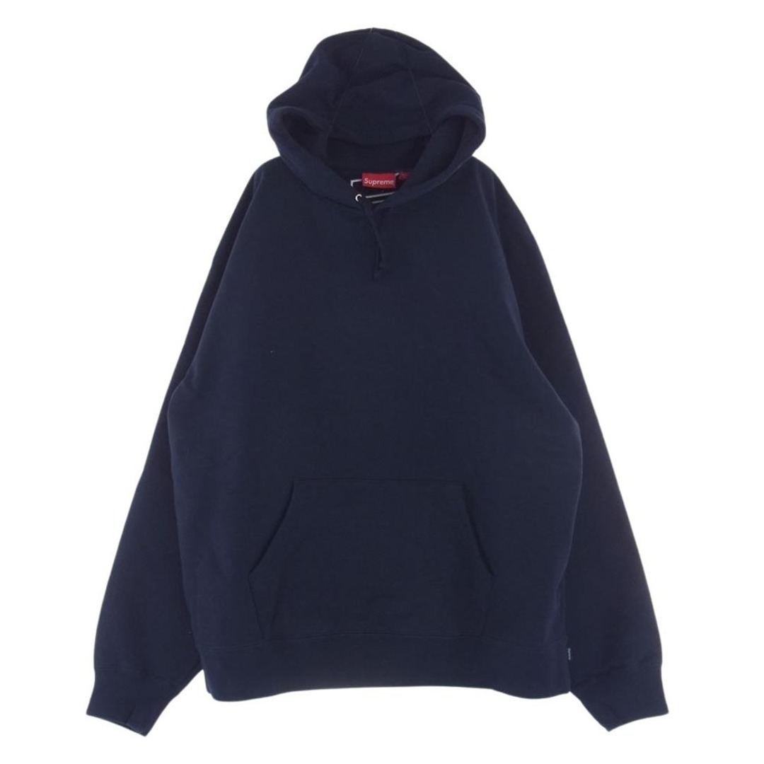 Supreme(シュプリーム)のSupreme シュプリーム パーカー 22AW Satin Applique Hooded Sweatshirt サテン アップリケ スウェットプルオーバーパーカー フーディ ネイビー ネイビー系 XXL【美品】【中古】 メンズのトップス(パーカー)の商品写真