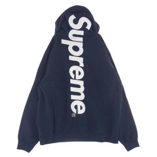 シュプリーム(Supreme)のSupreme シュプリーム パーカー 22AW Satin Applique Hooded Sweatshirt サテン アップリケ スウェットプルオーバーパーカー フーディ ネイビー ネイビー系 XXL【美品】【中古】(パーカー)