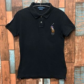 ポロラルフローレン(POLO RALPH LAUREN)のPolo Ralph Lauren ポロシャツ　ブラック　サイズ:L レディース(ポロシャツ)