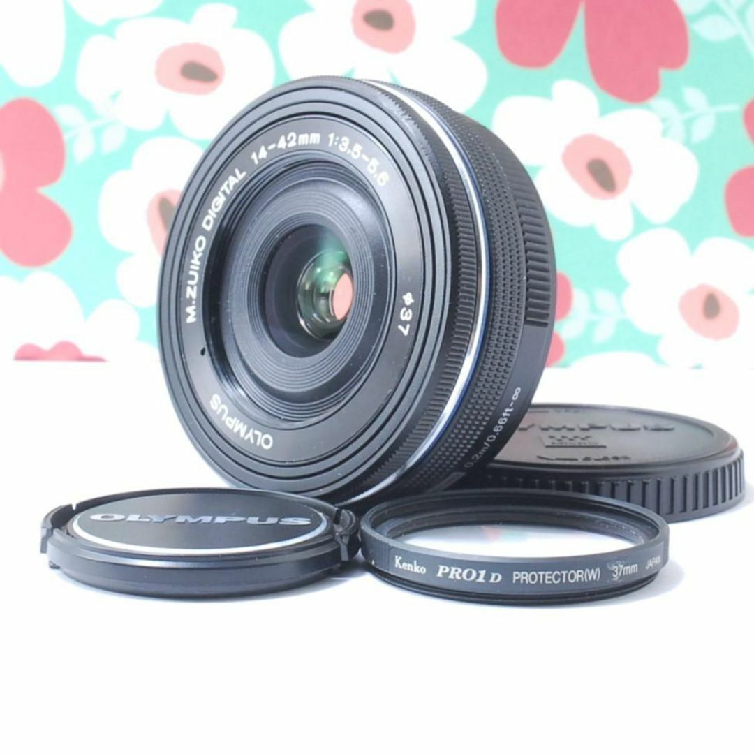 ❤電動ズーム❤️オリンパス 14-42mm EZ❤パンケーキレンズ❤大人気 ❤電動ズーム❤️オリンパス 14-42mm EZ❤パンケーキレンズ❤大人気