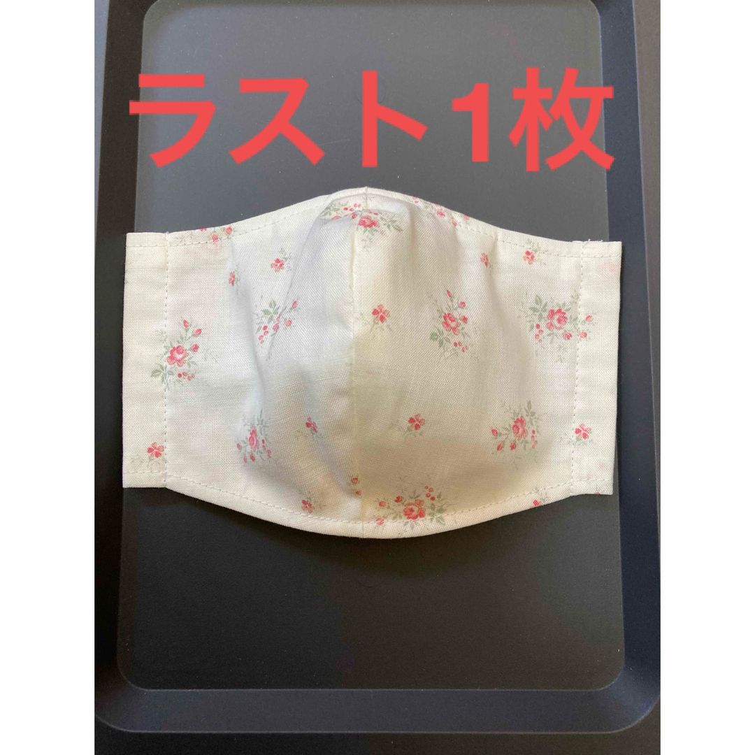 ラスト1枚＊布マスク＊赤小花柄 ハンドメイドのハンドメイド その他(その他)の商品写真