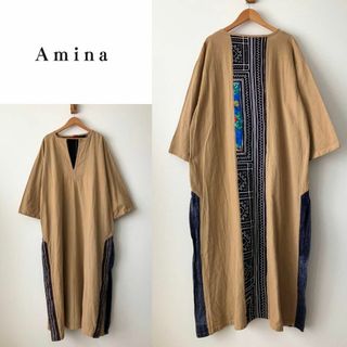 ザラ(ZARA)のアミナ エスニック ゆったりワンピース オリエンタル ナチュラル ゆったり(ひざ丈ワンピース)