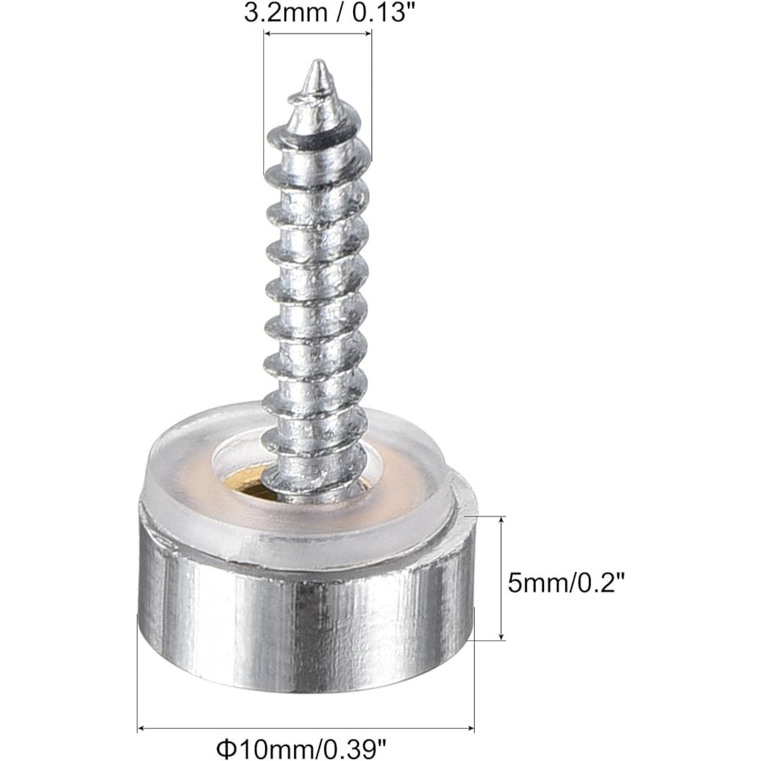 8個【uxcell】ミラーネジ 装飾キャップファスナーカバー 10 mm 銀 インテリア/住まい/日用品のインテリア/住まい/日用品 その他(その他)の商品写真