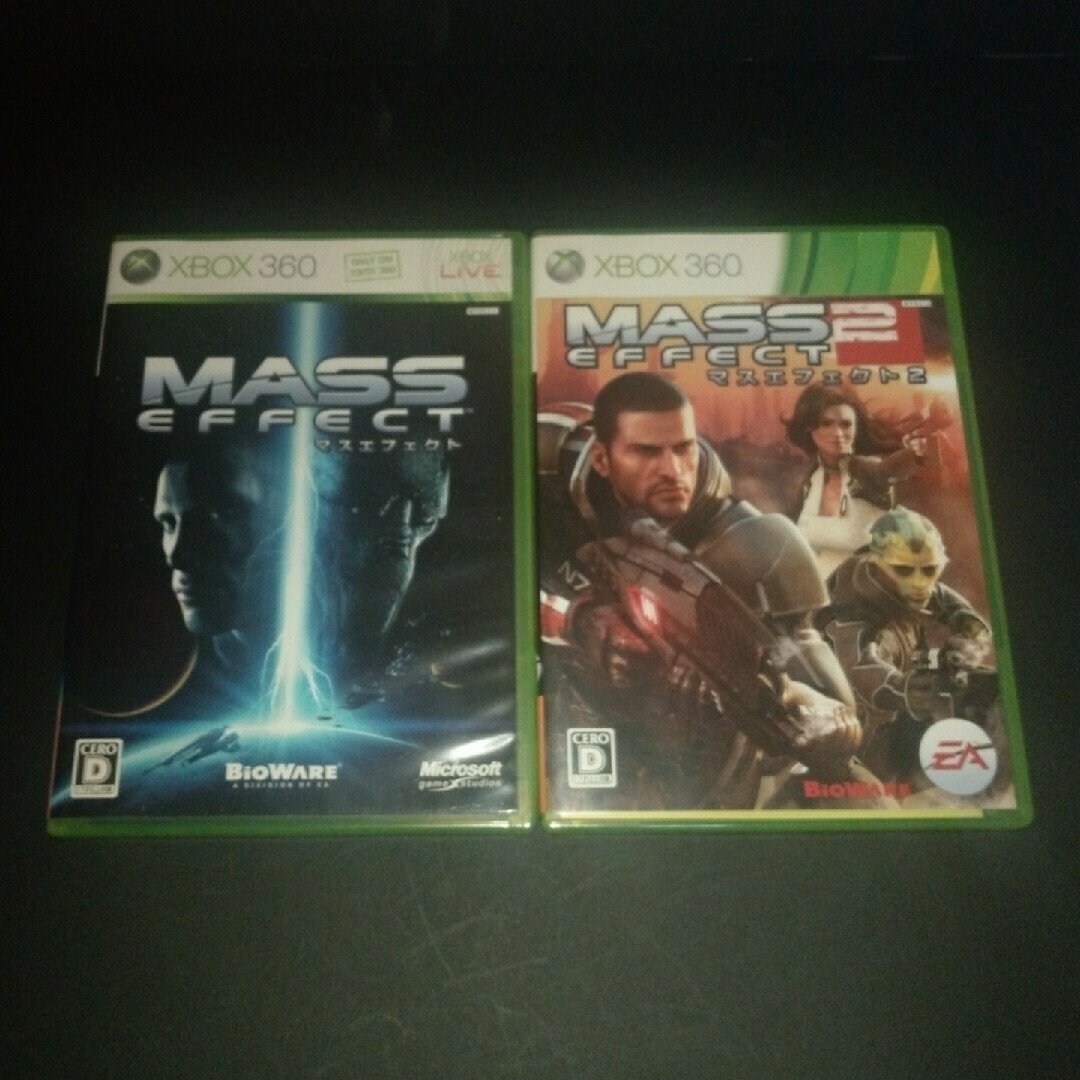 Xbox360(エックスボックス360)のMass Effect（マスエフェクト）1､２セット エンタメ/ホビーのゲームソフト/ゲーム機本体(家庭用ゲームソフト)の商品写真