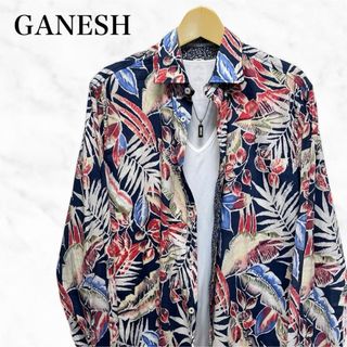 ガネーシュ(GANESH)のGANESH 総柄シャツ　長袖シャツ　トップス　カジュアルシャツ　アロハシャツ(シャツ)