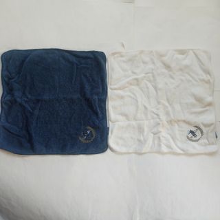 ポロクラブ(Polo Club)の２枚セット　ハンドタオル　ミニタオル　Polo Club　①白②青　匿名配送(タオル/バス用品)