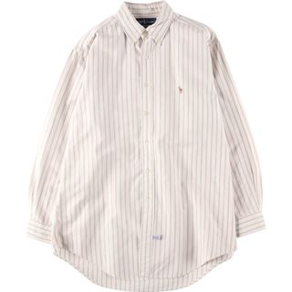 ラルフローレン(Ralph Lauren)の古着 ラルフローレン Ralph Lauren YARMOUTH 長袖 ボタンダウンストライプシャツ メンズM /eaa425702(シャツ)