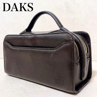 DAKS - DAKS DAKS レザー　セカンドバッグ　2層収納　ワンハンドル　茶色　本革