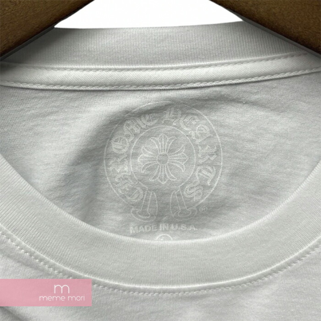 Chrome Hearts(クロムハーツ)のCHROME HEARTS Los Angeles Horseshoe L/S Tee クロムハーツ ロサンゼルス限定ホースシューロングスリーブTシャツ 長袖カットソー ロンT 袖フローラルプリント  ホワイト サイズXL【240409】【中古-A】【me04】 メンズのトップス(Tシャツ/カットソー(半袖/袖なし))の商品写真