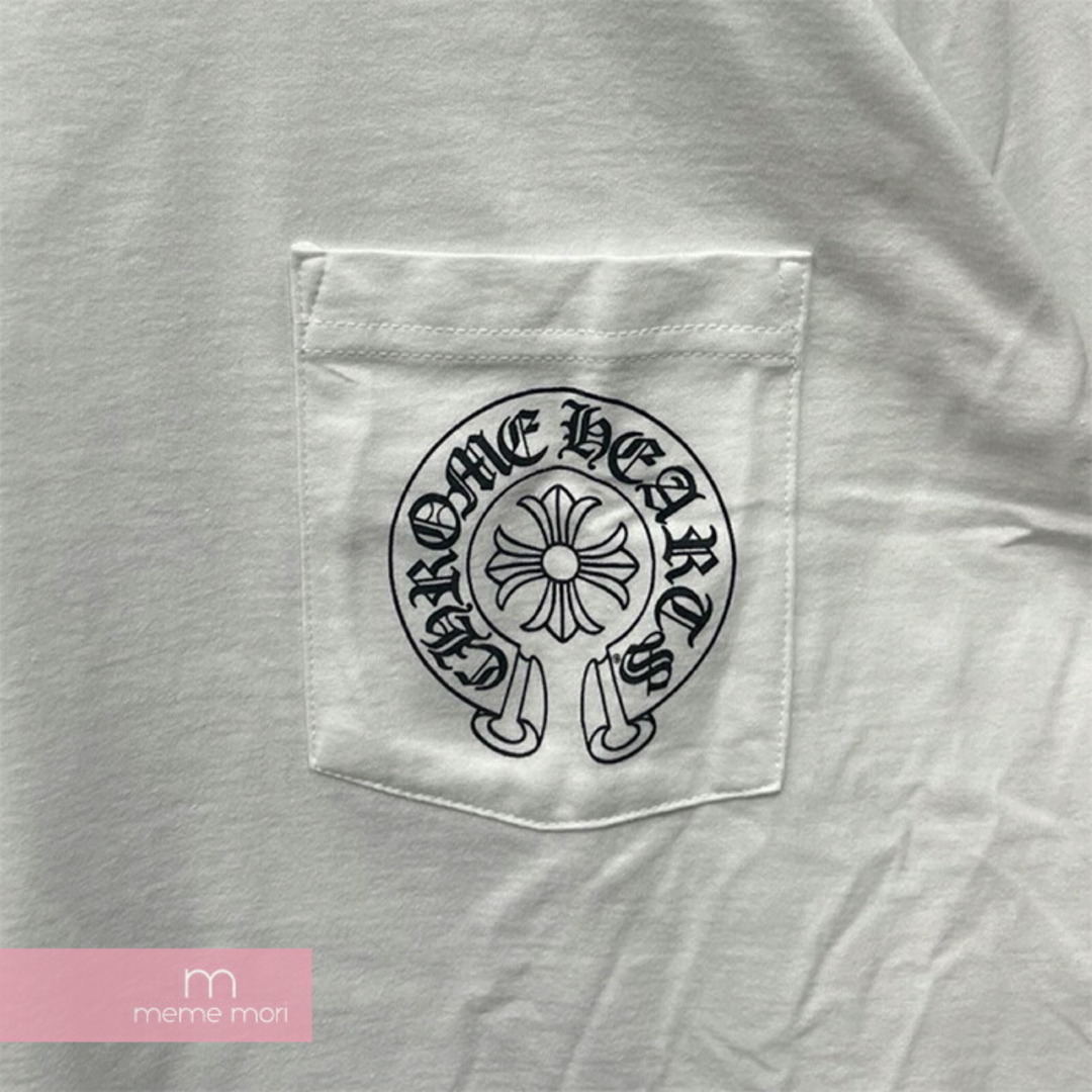 Chrome Hearts(クロムハーツ)のCHROME HEARTS Los Angeles Horseshoe L/S Tee クロムハーツ ロサンゼルス限定ホースシューロングスリーブTシャツ 長袖カットソー ロンT 袖フローラルプリント  ホワイト サイズXL【240409】【中古-A】【me04】 メンズのトップス(Tシャツ/カットソー(半袖/袖なし))の商品写真