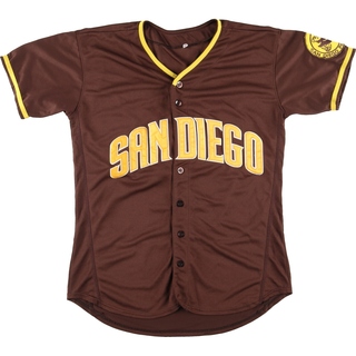 古着 MLB SAN DIEGO PADRES サンディエゴパドレス ゲームシャツ ベースボールシャツ メンズS /eaa433393(シャツ)