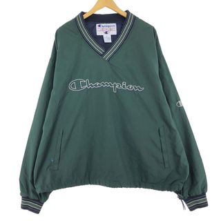 チャンピオン(Champion)の古着 90年代 チャンピオン Champion Vネック ナイロンプルオーバー メンズXL ヴィンテージ /eaa435625(ナイロンジャケット)