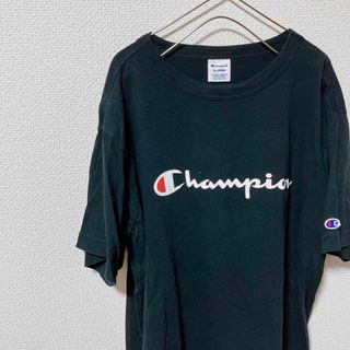 チャンピオン(Champion)の【定番】championチャンピオン 半袖 ロゴT オーバーサイズ 黒(Tシャツ/カットソー(半袖/袖なし))