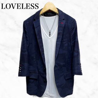 LOVELESS 七分袖ジャケット　テーラードジャケット　迷彩柄ジャケット