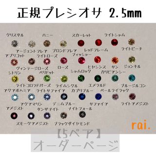 2.5mm オーダー プレシオサ 樹脂ピアス