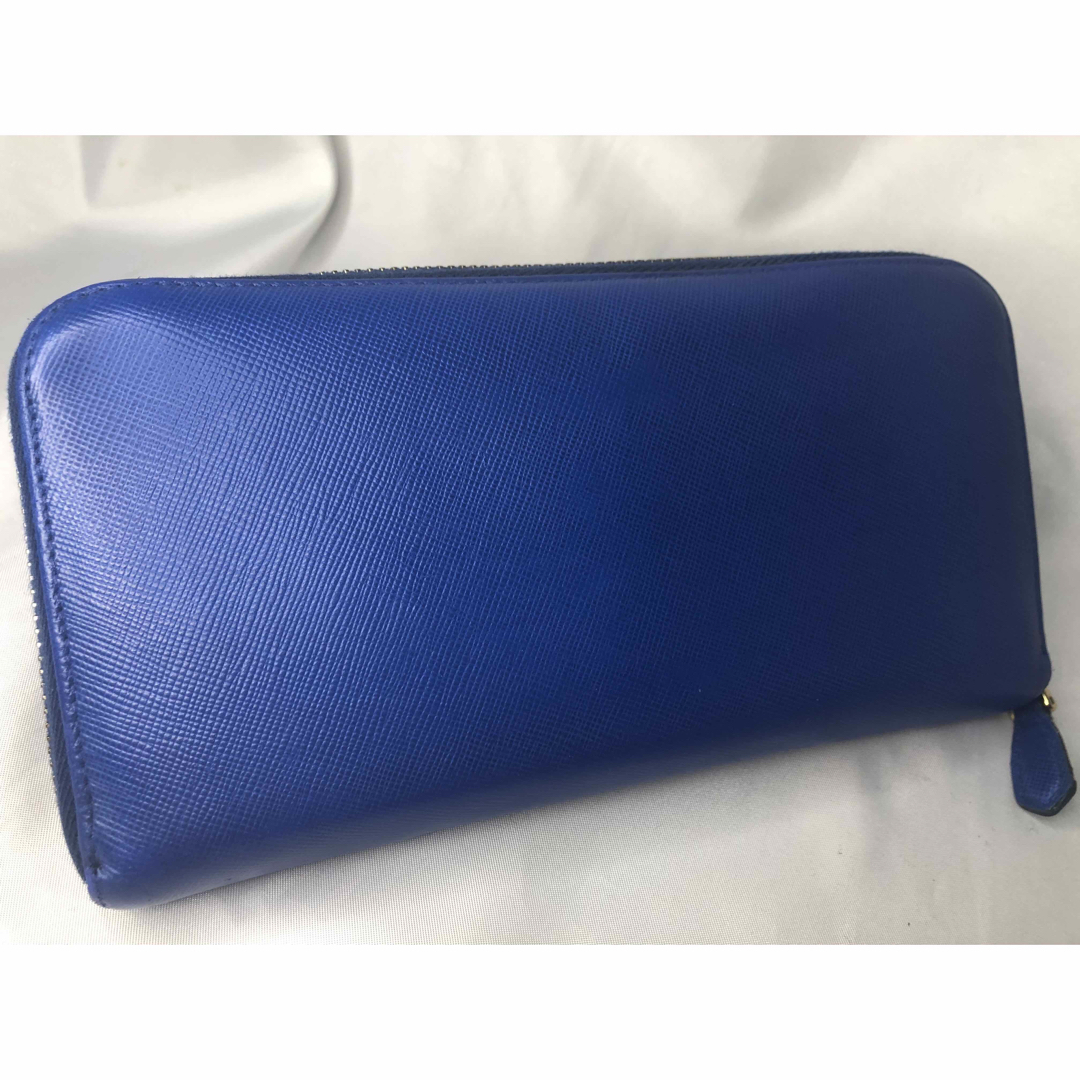 超美品　PRADA プラダ 長財布　ラウンドファスナー　AZZURRO #2