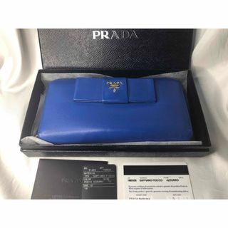 プラダ(PRADA)の超美品　PRADA プラダ 長財布　ラウンドファスナー　AZZURRO #2(財布)