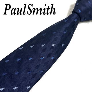 ポールスミス(Paul Smith)の【極美品】 ポールスミス ネクタイ 現行タグ猫 総柄 裏地花柄 シルク(ネクタイ)