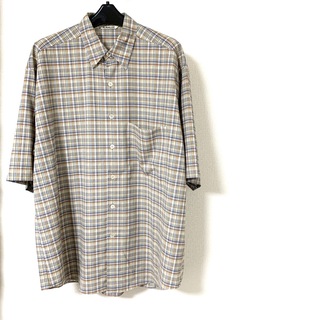 オーラリー(AURALEE)のAURALEE スーパー ライト ウール 半袖 チェックシャツ マルチカラー 5(シャツ)