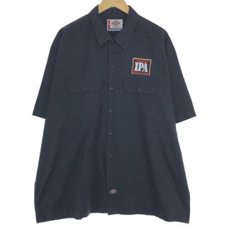 ディッキーズ(Dickies)の古着 ディッキーズ Dickies 半袖 ワークシャツ メンズXXL /eaa436615(シャツ)