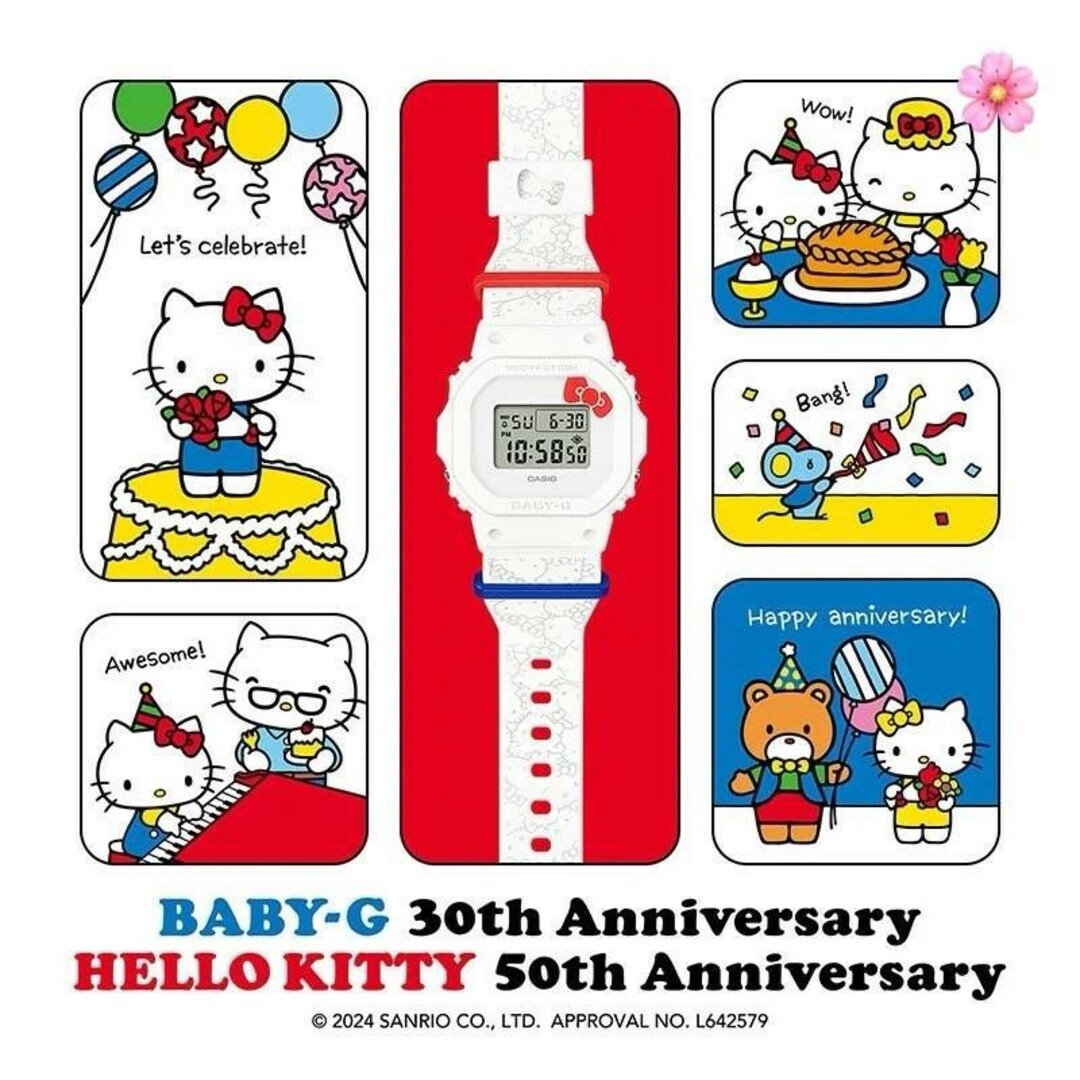 Baby-G(ベビージー)の新品未使用 BABY-G ハローキティ50周年 コラボモデル 限定 カシオ レディースのファッション小物(腕時計)の商品写真