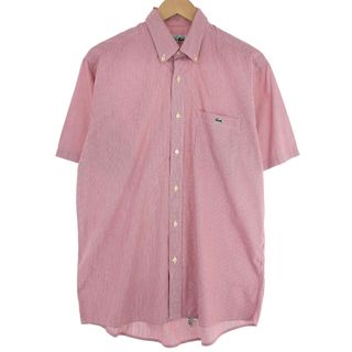 ラコステ(LACOSTE)の古着 ラコステ LACOSTE CHEMISE フレンチラコステ 半袖 ボタンダウン ストライプシャツ フランス製 メンズL /eaa436726(シャツ)