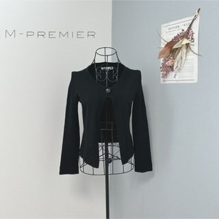 エムプルミエ(M-premier)のM様エムプルミエ　1度着用　ブラック　カーディガン　美品(カーディガン)