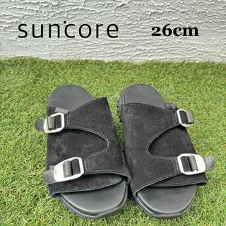 ルイス(Lui's)の美品⭐︎suncore(サンコア)サンダル26cm 黒　春夏　Vibramソール(サンダル)