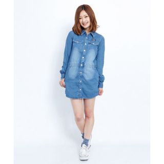 美品●X-girl JEAN DRESS ライトインディゴ/サイズ2/トップス