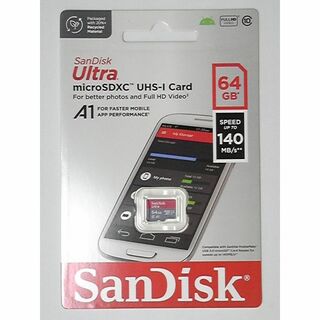 サンディスク(SanDisk)のマイクロＳＤカード microSDXC 64GB 140MB/s A1対応(その他)