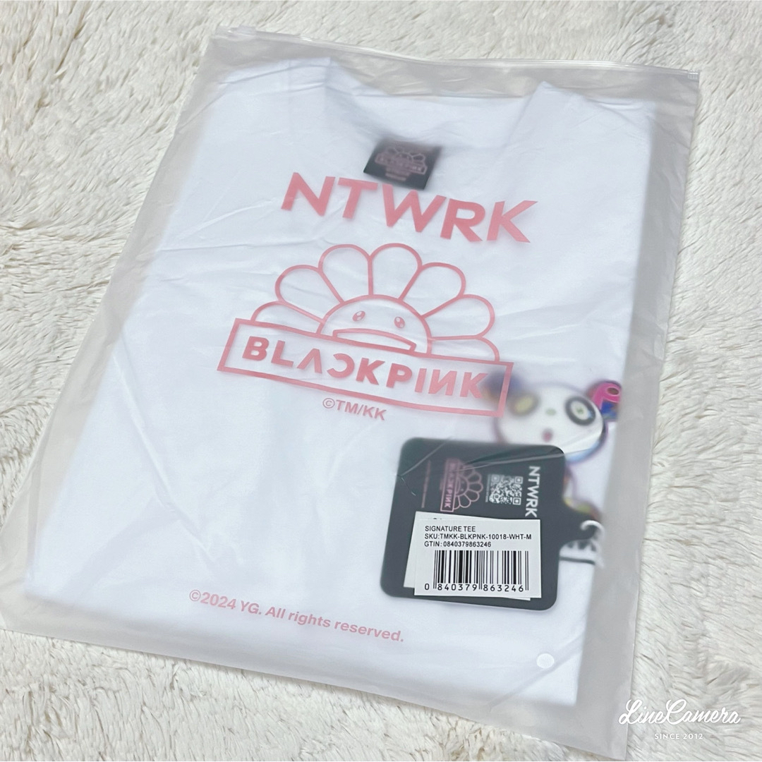 BLACKPINK 村上隆 プラックピンク Tシャツ Mサイズ ホワイトの BLACKPINK 村上隆 プラックピンク Tシャツ Mサイズ ホワイトの