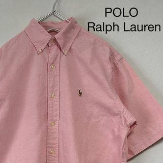 ラルフローレン(Ralph Lauren)の古着 90s POLO Ralph Lauren 半袖BDシャツ ピンク(シャツ)