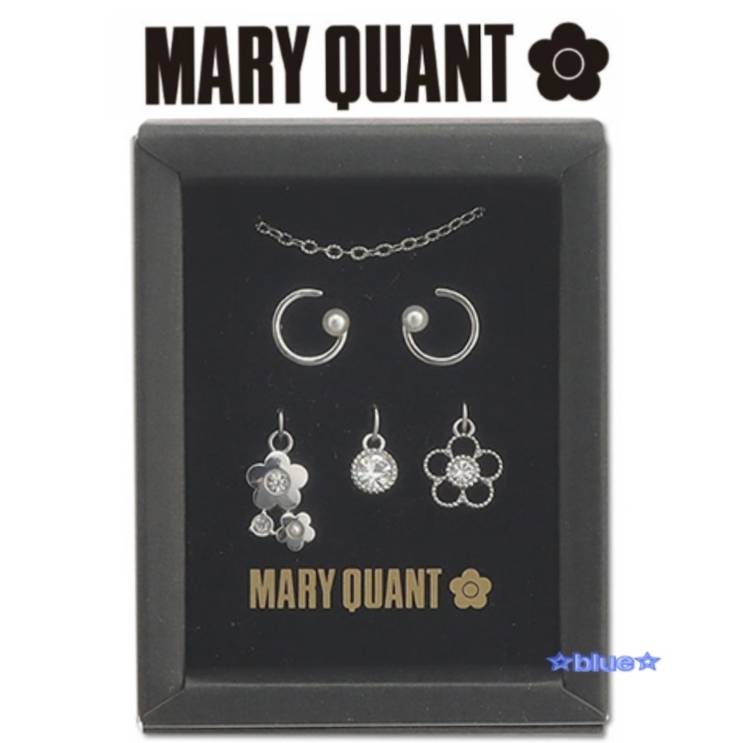 MARY QUANT(マリークワント)のマリークワント ピアス ネックレス アクセサリー セット 3チャーム シルバー レディースのアクセサリー(ネックレス)の商品写真