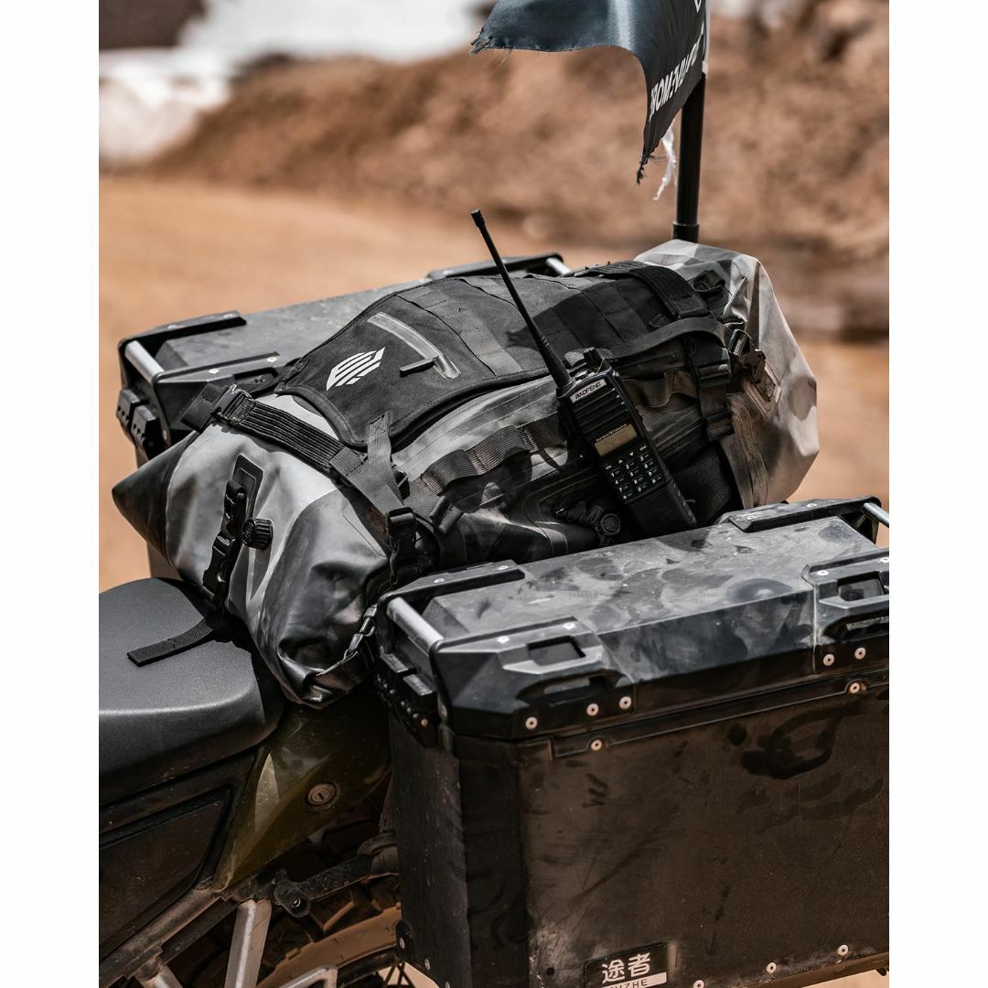 【色: グレー】[ILM] ヘルメットバッグ バイク用リュック バックパック 防 その他のその他(その他)の商品写真