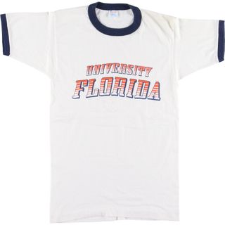 チャンピオン(Champion)の古着 70年代 チャンピオン Champion バータグ カレッジ リンガーTシャツ USA製 メンズS ヴィンテージ /eaa433194(Tシャツ/カットソー(半袖/袖なし))