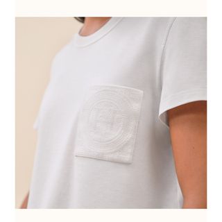 エルメス(Hermes)の新品未使用　エルメス　Tシャツ 刺繍入りポケット　34(Tシャツ(半袖/袖なし))