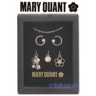 マリークワント(MARY QUANT)のマリークワント ピアス ネックレス アクセサリー セット 3チャーム ゴールド(ネックレス)