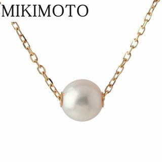 MIKIMOTO - ミキモト 現行モデル パール ネックレス アコヤパール7.3mm K18YG 43cm PP-20078BK型 新品仕上げ済 MIKIMOTO【16845】