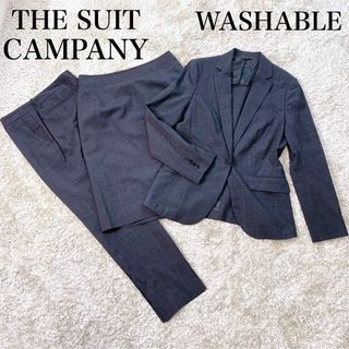 スーツカンパニー(THE SUIT COMPANY)のザスーツカンパニー パンツ スカート スーツ セットアップ チェック 3点セット(スーツ)