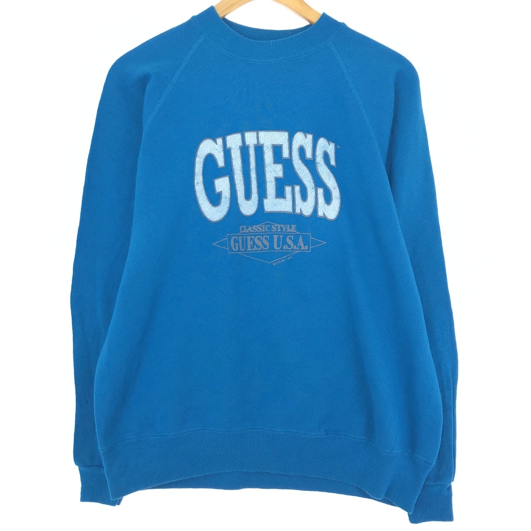 Hanes(ヘインズ)の古着 90年代 ヘインズ Hanes GUESS CLASSIC STYLE GUESS U.S.A スウェットシャツ トレーナー USA製 メンズL ヴィンテージ /eaa435596 メンズのトップス(スウェット)の商品写真