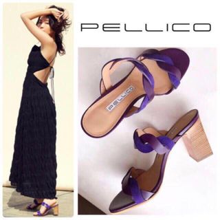 PELLICO - 矢野未希子さん着用　ペリーコ  TWIST サンダル 新品　パープル 24.5