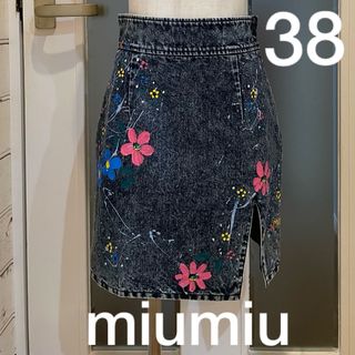 ミュウミュウ(miumiu)の【新品】miumiu デニムスカート(ミニスカート)