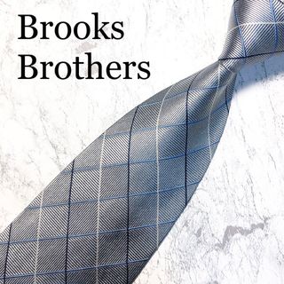 ブルックスブラザース(Brooks Brothers)のBROOKS BROTHERS ネクタイ　チェック　シルバー(ネクタイ)