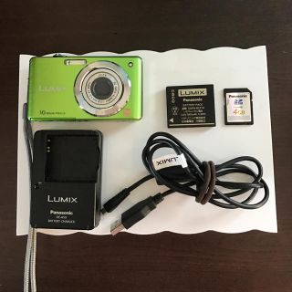 パナソニック(Panasonic)のあーちゃん様専用 LUMIX DMC-FS7 グリーン  美品(コンパクトデジタルカメラ)