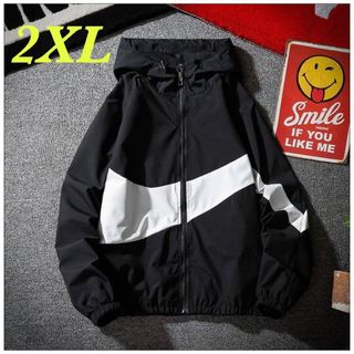 マウンテンパーカー　メンズ　2XL XXL ナイロンパーカー(マウンテンパーカー)