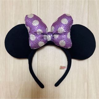 ディズニー(Disney)のミニー カチューシャ 紫 スパンコール(カチューシャ)