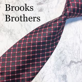 ブルックスブラザース(Brooks Brothers)のBROOKS BROTHERS ネクタイ　ブラック×レッド　チェック×ドット(ネクタイ)