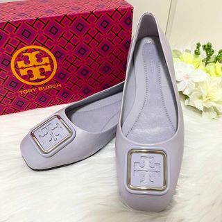 トリーバーチ(Tory Burch)の【未使用品】Tory Burch ジョージア バレエ フラットシューズ ロゴ(バレエシューズ)