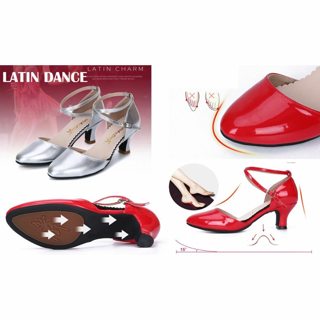 [カレン] レディース ラテン ダンス シューズ 女性 モダン 社交 ダンス 靴 レディースの靴/シューズ(その他)の商品写真