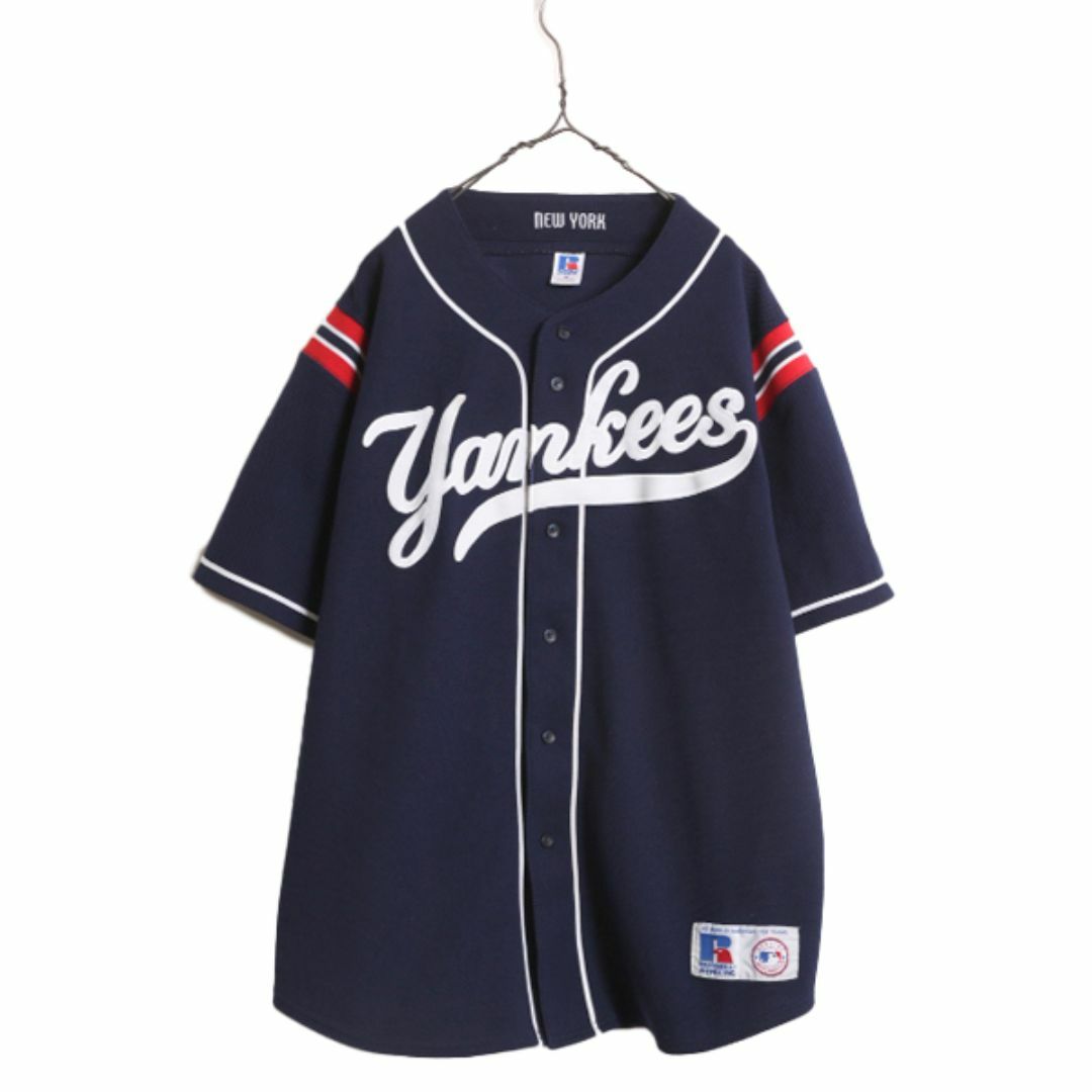 激安アウトレット通販 レディース MLB 90s オフィシャル シャツ ベースボール ヤンキース ラッセル 応援ユニフォーム、ウエア